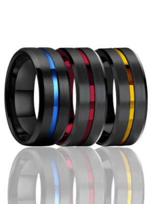 Men Rings Tungsten Groove Stainless Steel Ring for Timeless Style