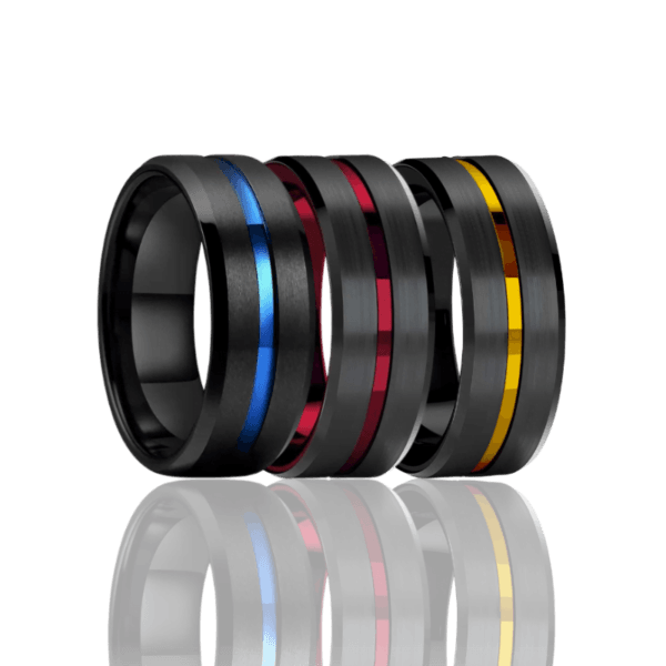 Men Rings Tungsten Groove Stainless Steel Ring for Timeless Style