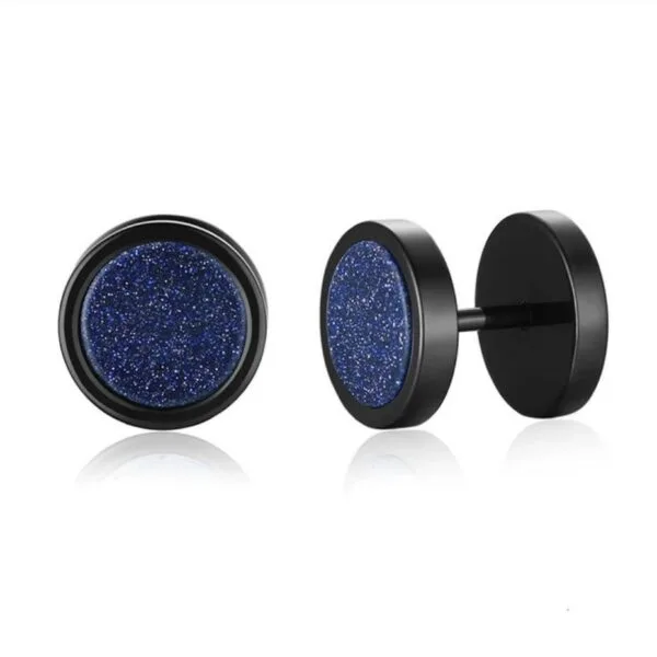 Mens Stud Earrings for Male Boy Daily Street Wear Jewelry Multi color Titanium Steel Small
