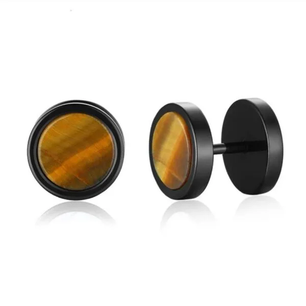 Mens Stud Earrings for Male Boy Daily Street Wear Jewelry Multi color Titanium Steel Small