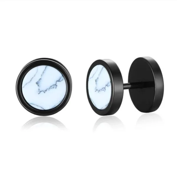 Mens Stud Earrings for Male Boy Daily Street Wear Jewelry Multi color Titanium Steel Small