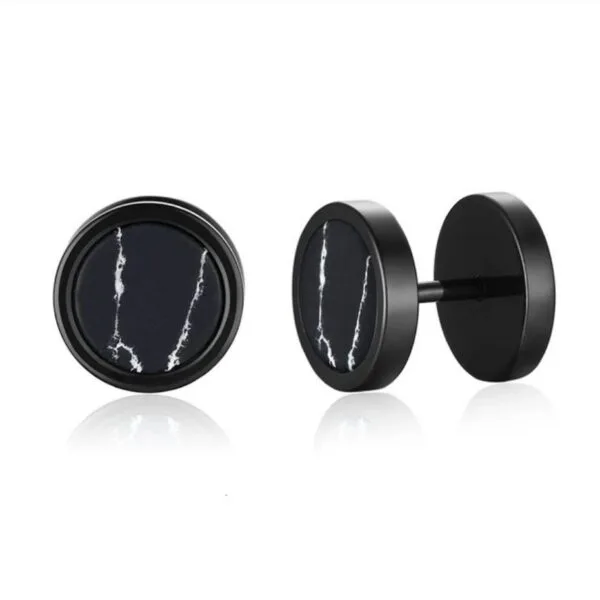 Mens Stud Earrings for Male Boy Daily Street Wear Jewelry Multi color Titanium Steel Small