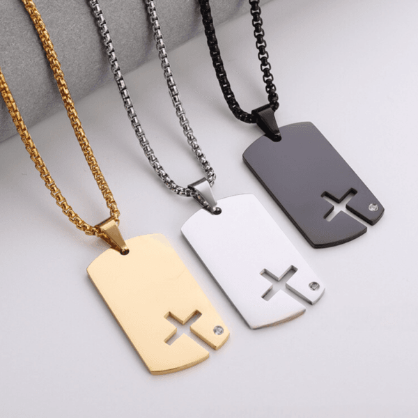 Necklace For Men CROOS Dog Tag Pendant For Men