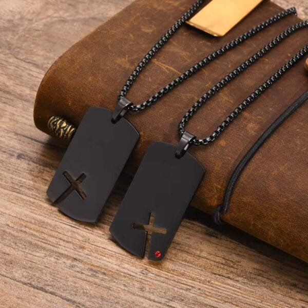 Necklace For Men CROOS Dog Tag Pendant For Men