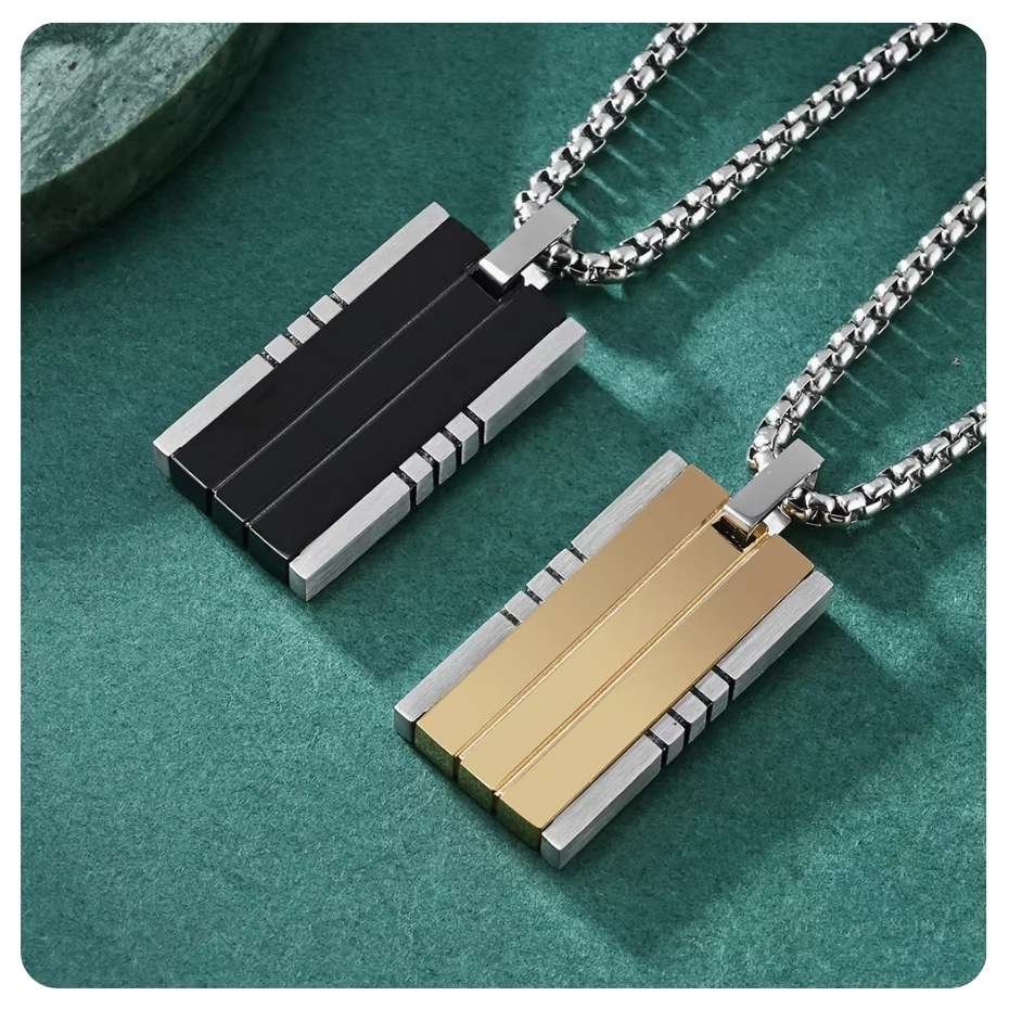 Necklace For Men Hot Military Dog Tag Titanium Pendant