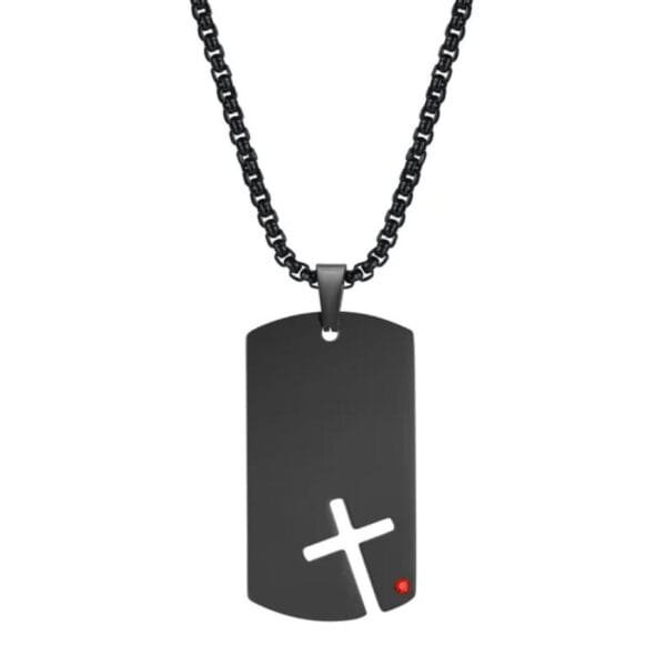 Necklace for Men Croos Necklace black