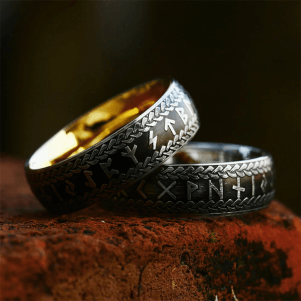 Ring for men Fashion Vintage Nordic Viking Rune Rings for Men 316L Stainless Steel Simple Couple Amulet Ring