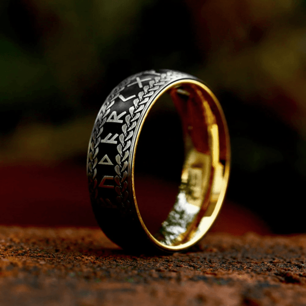 Ring for men Fashion Vintage Nordic Viking Rune Rings for Men 316L Stainless Steel Simple Couple Amulet Ring