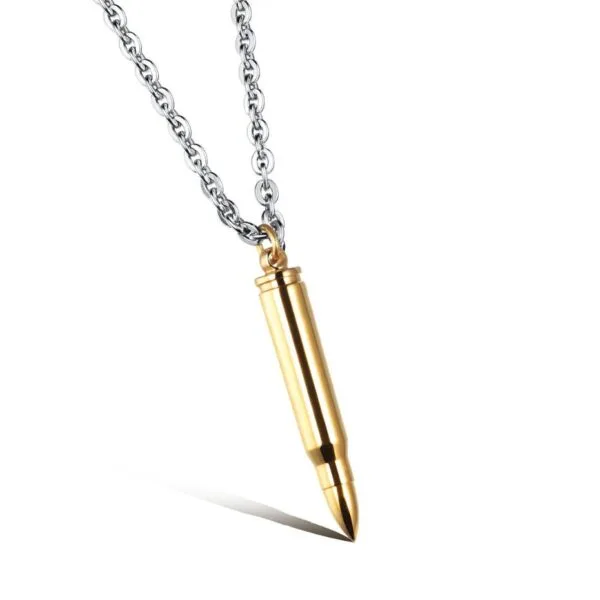 necklace for men bullet titanium pendant Postage personality hip hop necklace domineering titanium steel men's necklace women jewelry