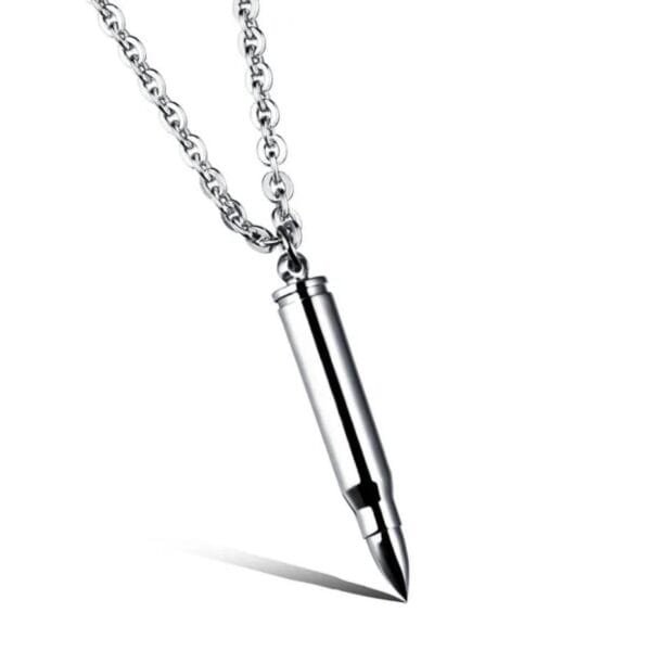 necklace for men bullet titanium pendant Postage personality hip hop necklace domineering titanium steel men's necklace women jewelry