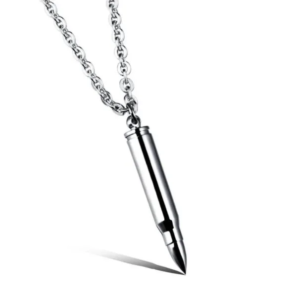 necklace for men bullet titanium pendant Postage personality hip hop necklace domineering titanium steel men's necklace women jewelry