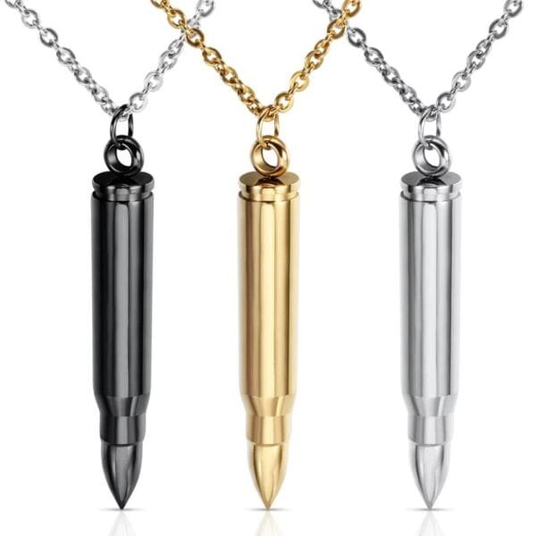 necklace for men bullet titanium pendant Postage personality hip hop necklace domineering titanium steel men's necklace women jewelry