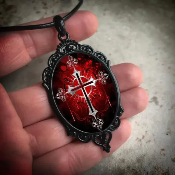 Gothic Vampire Owl Cameo Necklace Women Men Fashion Pagan Witch Jewelry Accessories Gift