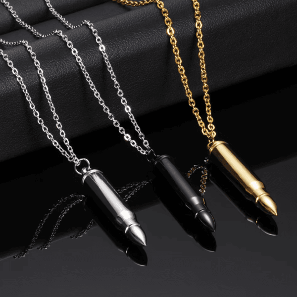 necklace for men bullet titanium pendant Postage personality hip hop necklace domineering titanium steel men's necklace women jewelry
