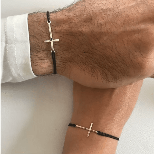 Cross Bracelet Set 2pcs His and Hers Titanium Steel gift for him gift for her 2025