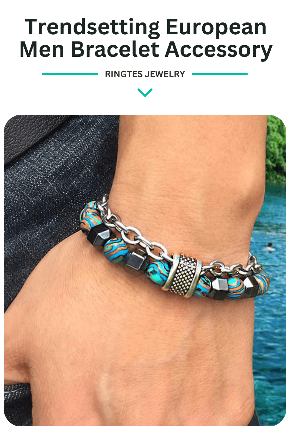 Men Bracelet Trendsetting European Men Bracelet Accessory Steel gift for him 2025