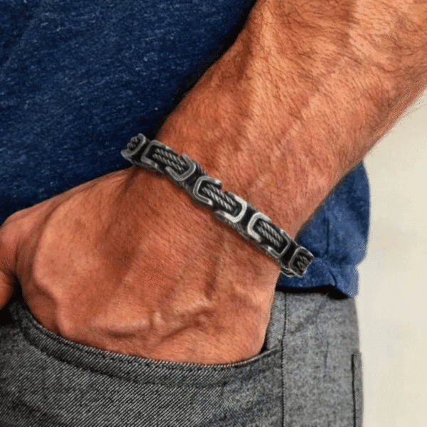 Mens Chunky Byzantine Bracelet