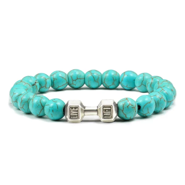 Dumbbell Beaded Bracelet Weathered Adjustable Wristband Dumbbell Beaded Bracelet for Men & Women