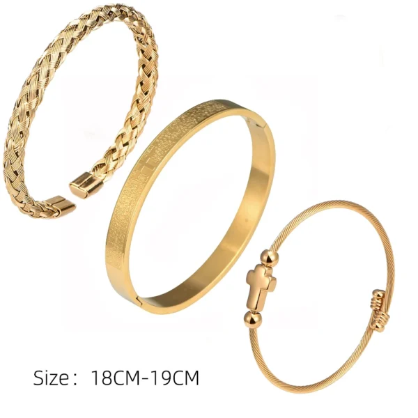Luxury Cross Charm Spanish Scripture Bracelet for Men