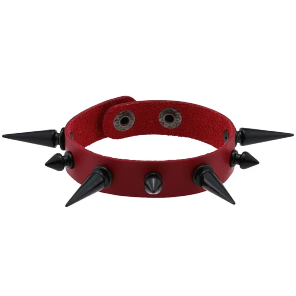 Rock PU Leather Bracelet Punk Spikes, Rivets, Skull & Heart Design
