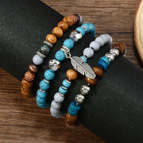 Beaded & Leather Bracelets collection offers versatile styles for every occasion