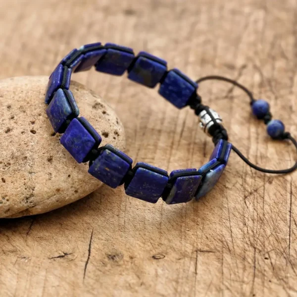 Boho 10mm Square Tiger Eye Stone Braided Bracelet – Boho Punk Friendship Bangle