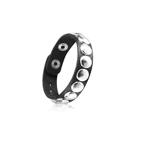 Rock PU Leather Bracelet Punk Spikes, Rivets, Skull & Heart Design