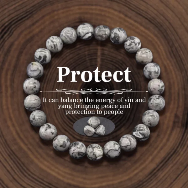 Amethyst, Quartz, Agate & Tiger Eye Beaded Bracelet – Natural Stone Healing Jewelry for Men & Women