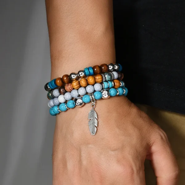Beaded & Leather Bracelets collection offers versatile styles for every occasion
