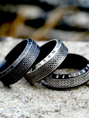 Vintage Odin Norse Viking Rune Ring for Men