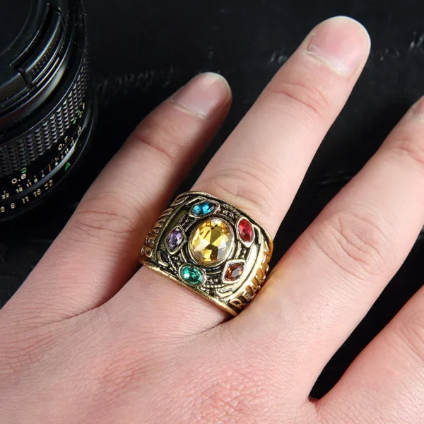 Thanos Infinity Wars Cosplay Ring Mens Punk Gothic Alloy Jewelry