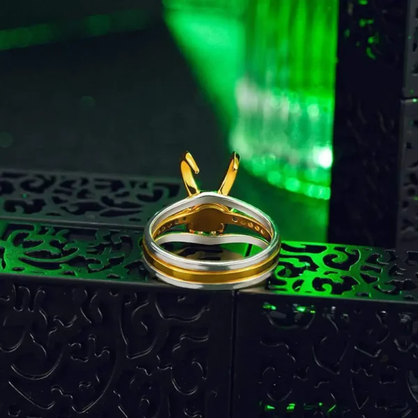 Minimalist Loki Helmet Stacking Ring Set 3-Piece Unisex Fashion Jewelry