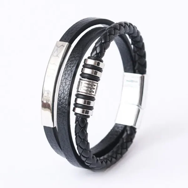 Trendy Multilayer Leather Bracelet for Men